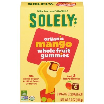 Solely Mango Whole Fruit Gummies 8/3.5 Oz [UNFI #67791]