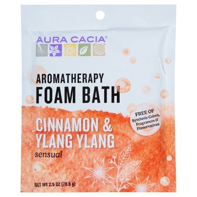 Aura Cacia Cinnamon Ylang Ylang Foam Bath 6/2.5 Oz [UNFI #50882] T