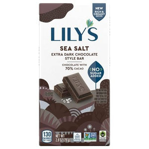Lilys Dark Chocolate,Sea Salt 70% 12/2.8 Oz [UNFI #11266]