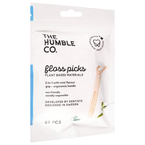The Humble Co. Floss Picks Grip Handle Mint 4/50 Ct [UNFI #17000] T