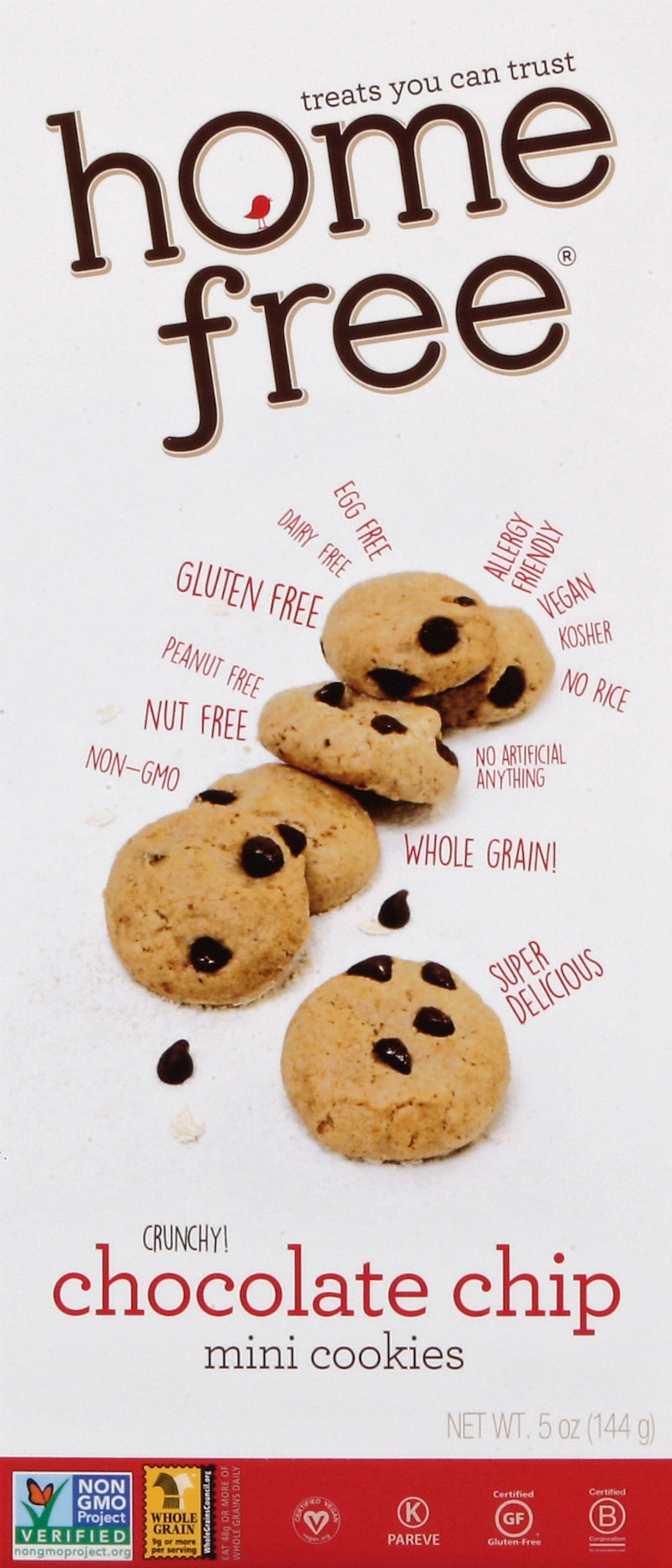 Home Free Chocolate Chip Mini 6/5 Oz [UNFI #49689]