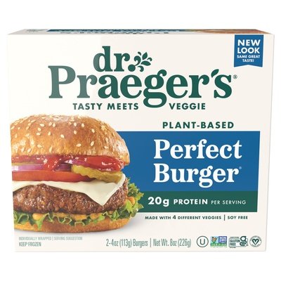Dr. Praegers Perfect Plant Protein Burger 6/8 Oz [UNFI #00193]