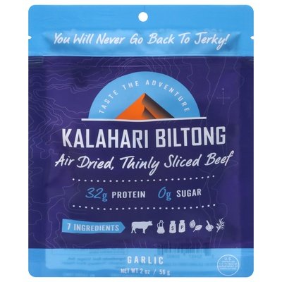 Kalahari Biltong Garlic 8/2 Oz [UNFI #18873]