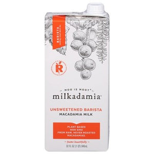 Milkadamia Unsweetened Barista Macadamia Milk 6/32 Oz [UNFI #77094]