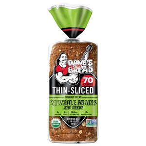 Daves Killer Bread Bread,21 Whole Grain,Thin 10/20.5 Oz [UNFI #23717]