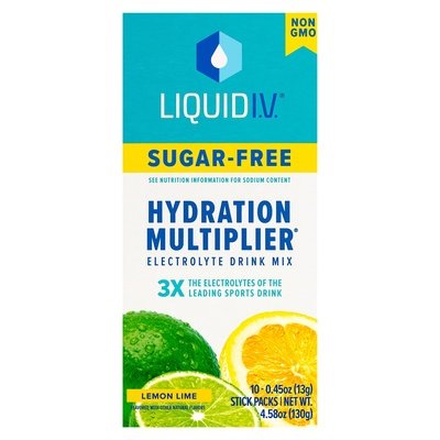 Liquid I.V. Lemon Lime Sugar Free 10Ct 4.58 Oz [UNFI #29708]