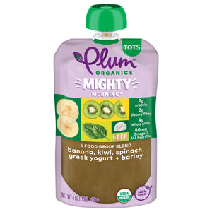 Plum Organics Banana,Kiwi,Spin,Greek Yog,Barly 12/4 Oz [UNFI #29193]