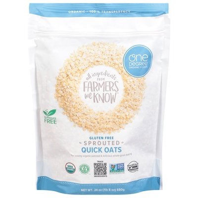 One Degree Organic Foods Sprouted Quick Oats 4/24 Oz [UNFI #43260]
