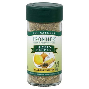 Frontier Nat Prod Co-op Lemon Pepper 2.08 Oz [UNFI #28489]