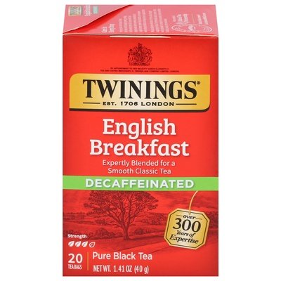 Twinings Breakfast English Decaf 6/20 Bag [UNFI #27010]
