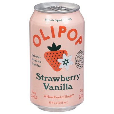 Olipop Strawberry Vanilla 12/12 Oz [UNFI #37529] T