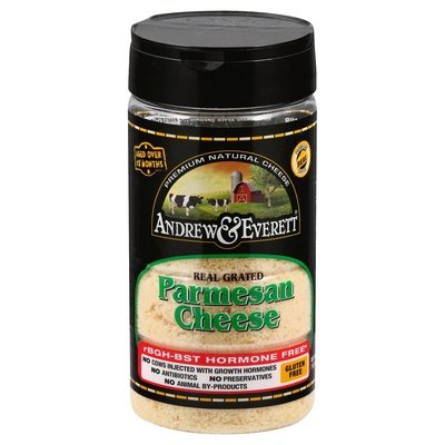 Andrew & Everett Real Grated Parmesan Cheese 6/7 Oz [UNFI #44959]
