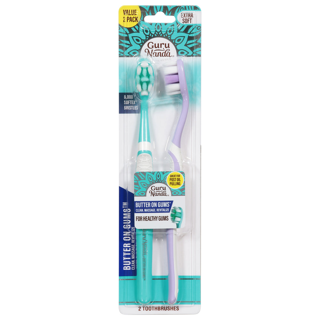 Gurunanda Butter On Gum Toothbrush 6/2 Ct [UNFI #88281] T