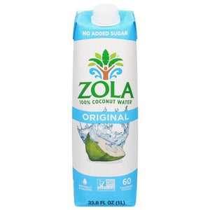 Zola Coconut Water 100% Natural 12/33.8 Oz [UNFI #34757]