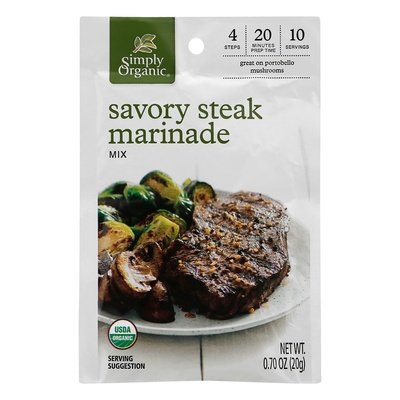 Simply Organic Savory Steak Marinade 12/.70 Oz [UNFI #53276]