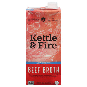 Kettle & Fire Low Sodium Beef Broth 8/32 Oz [UNFI #53185]