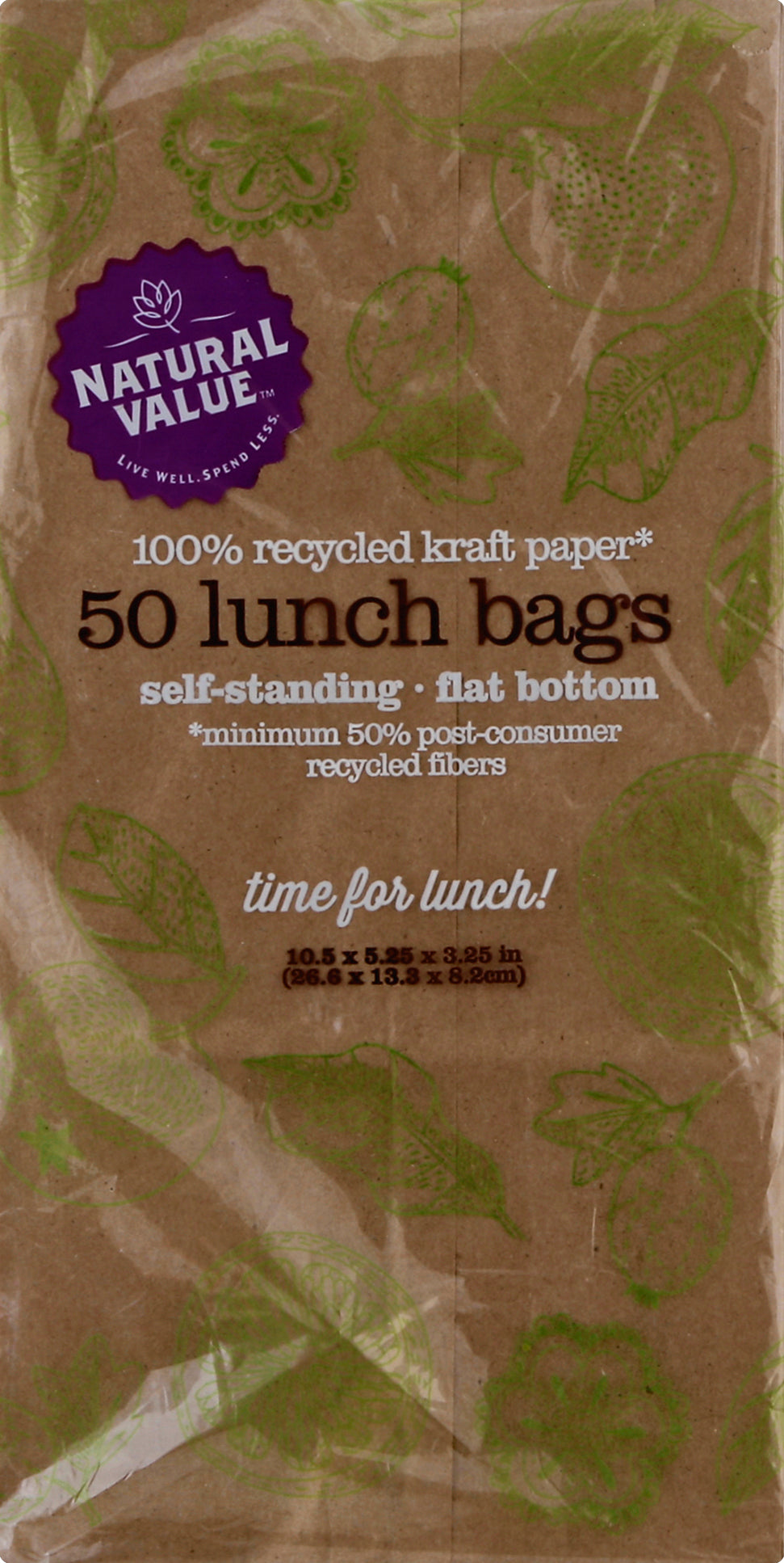 Natural Value Paper Lunch Bags 24/50 Ct [UNFI #60350] T