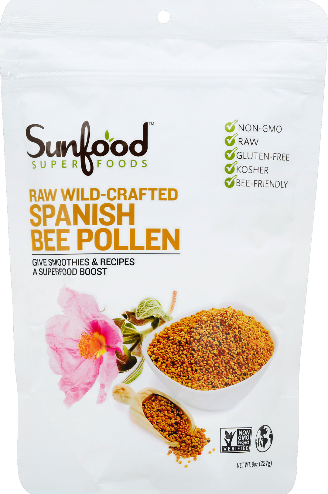 Sunfood Bee Pollen Wildcrafted 8 Oz [UNFI #31053]