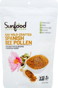 Sunfood Bee Pollen Wildcrafted 8 Oz [UNFI #31053]