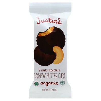 Justins Dark Chocolate Cashew Cup 12/1.4 Oz [UNFI #18779]