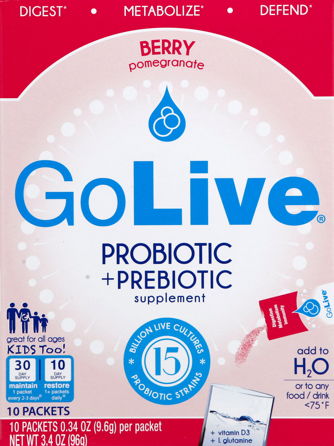 Go Live Berry Pomegranate 10 Ct 10/.47 Oz [UNFI #59664]