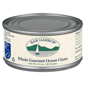Bar Harbor Whole Gourmet Ocean Clams 12/6.5 Oz [UNFI #23621]