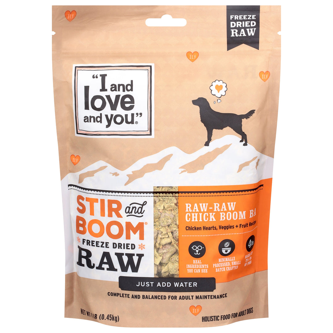 I And Love And You Dog Food Raw Raw Chick Boom 6/1 LB [UNFI #39302] T