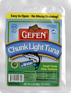 Gefen Chunk Tuna Light Water In Pouch 12/3 Oz [UNFI #08297]