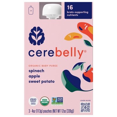 Cerebelly Spinach Apple Sweet Potato 6/3/4 Oz [UNFI #18117]