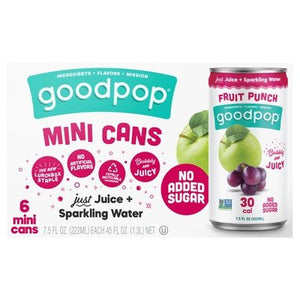 Goodpop Fruit Punch Sparkling Water 4/6/7.5 Z [UNFI #30697] T