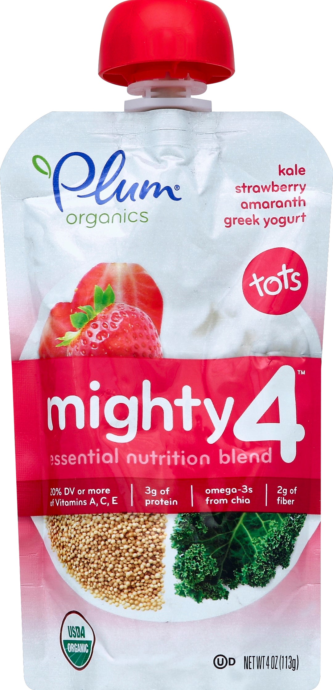 Plum Organics Kale Strawberry Amaranth 12/4 Oz [UNFI #24162]