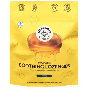 Beekeepers Naturals Propolis Soothing Honey Lozenges 1.76 Oz [UNFI #00318] T