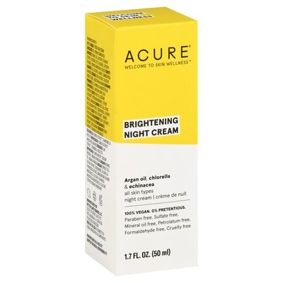 Acure Brilliantly Brightening Night Cream 1.7 Oz [UNFI #82623] T