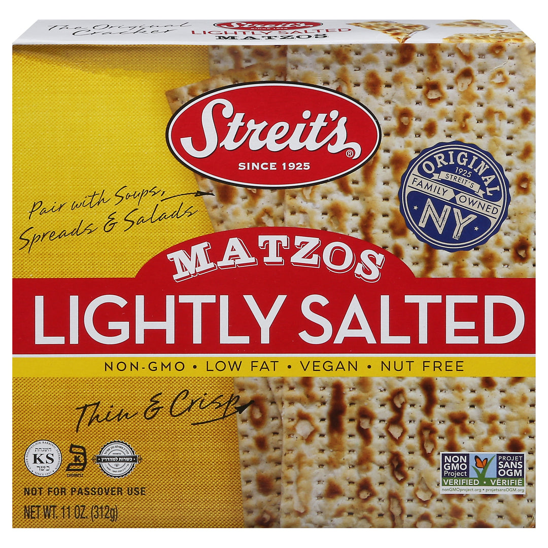 Streits Matzos Lightly Salted 12/11 OZ [UNFI #87753]