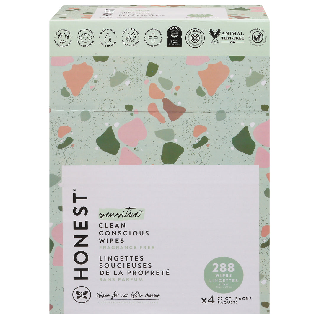 The Honest Co All Natural Cloth Wipes 288 Ct [UNFI #43726] T