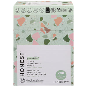 The Honest Co All Natural Cloth Wipes 288 Ct [UNFI #43726] T