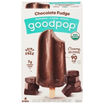 Goodpop Chocolate Fudge 8/4/2.5 Oz [UNFI #40625]