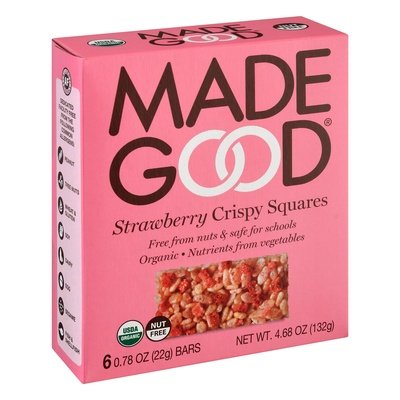 Made Good Strawberry Crispy Squares 6/4.68 Oz [UNFI #33566]