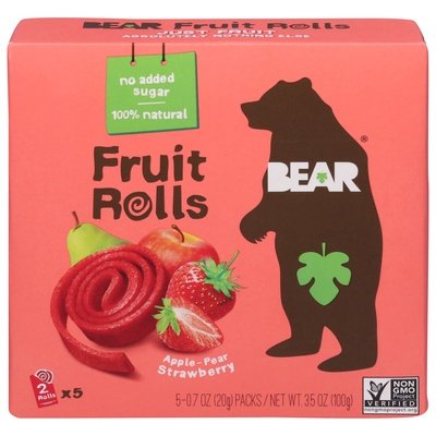 Bear Strawberry,Real Fruit Yoyos 6/3.5 Oz [UNFI #07779]