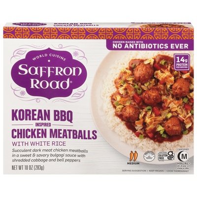 Saffron Road Korean Bbq Chicken Meatballs 8/10 Oz [UNFI #03741]