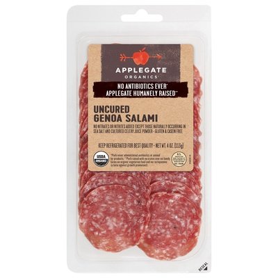 Applegate Farms Genoa Salami Sliced 12/4 Oz [UNFI #14175]