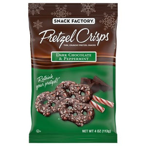Pretzel Crisps Dark Chocolate Peppermint 12/4 Oz [UNFI #05444]