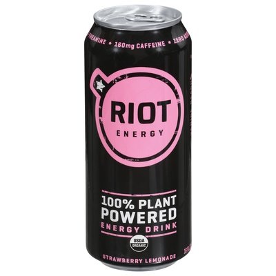 Riot Energy Lemon Strawberry 12/16 Oz [UNFI #69999]