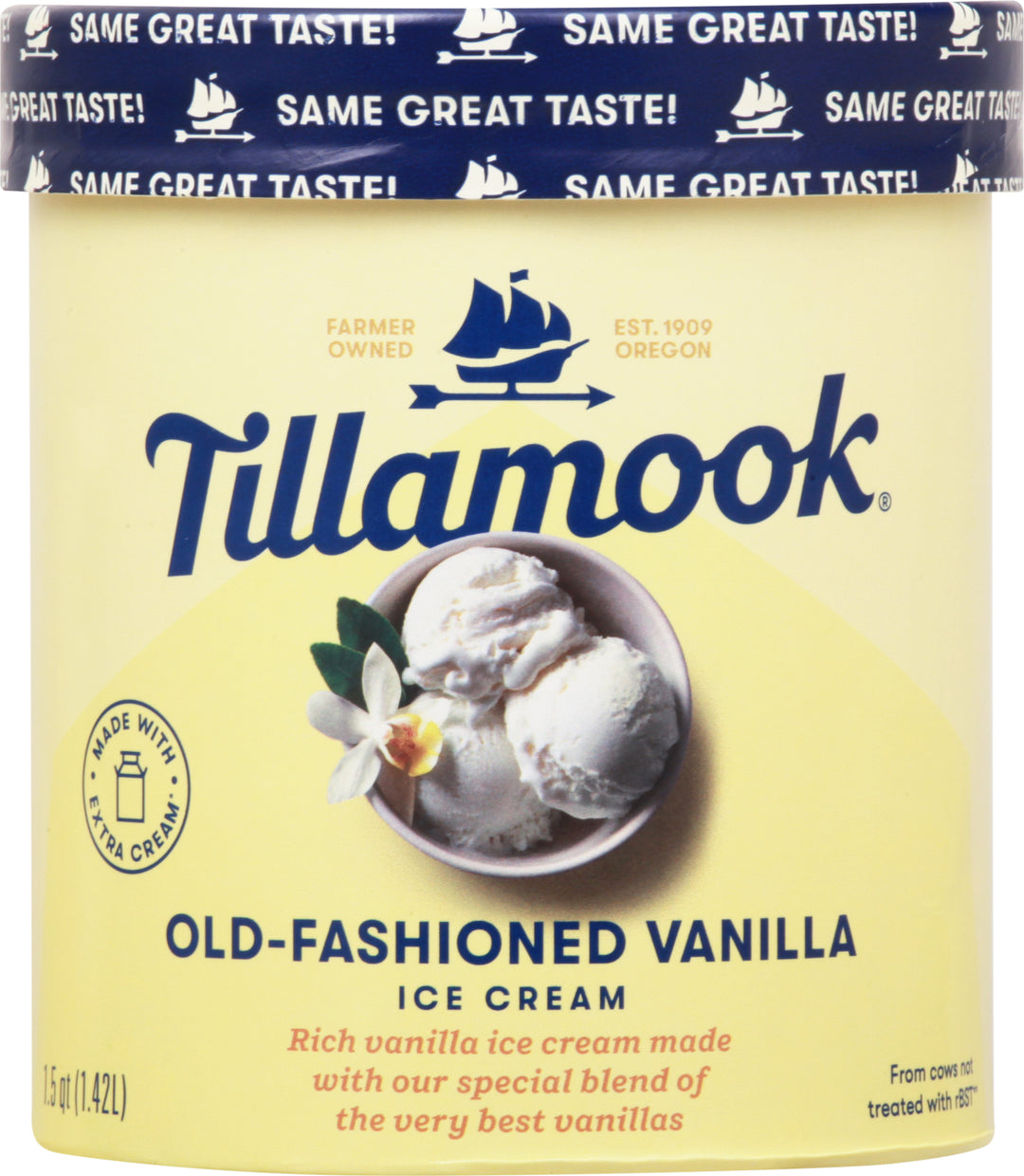 Tillamook Old Fashioned Vanilla 6/1.5 Qt [UNFI #64397]