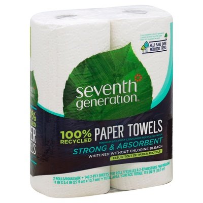 Seventh Gen Paper Towels White 140 sheet 12/2 CT [UNFI #55754] T