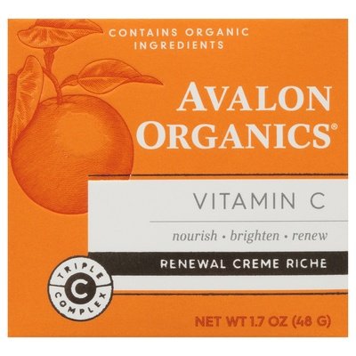 Avalon Organics Creme Riche Face Vit C 1.7 Oz [UNFI #64407] T