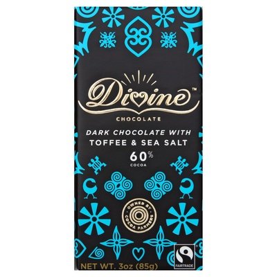 Divine Chocolate Toffee And Sea Salt 60% 12/3 Oz [UNFI #06138]