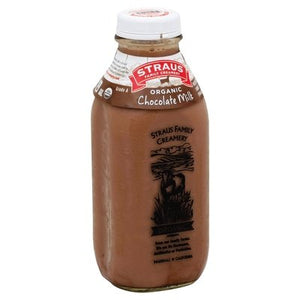 Straus Family Creamery Chocolate Milk 12/32 Oz [UNFI #53831] ***INCLUDES REFUNDABLE $3 DEPOSIT PER BOTTLE PLUS $12 CRATE DEPOSIT***