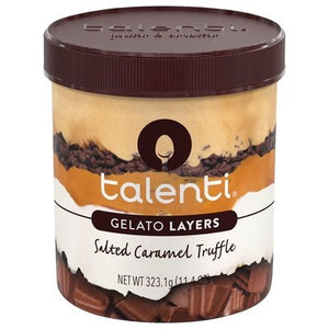 Talenti Gelato E Sorbetto Layers Salted Caramel Truffle 8/11.4 Oz [UNFI #76104]