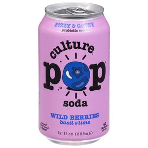 Culture Pop Soda Wild Berries Soda 12/12 Oz [UNFI #09659]
